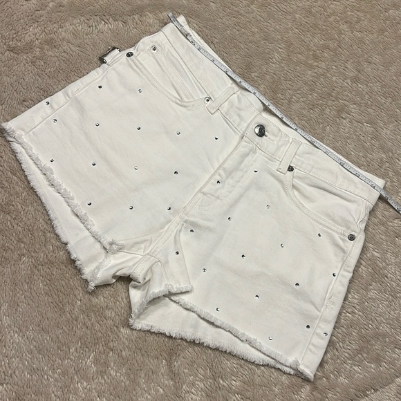 ZADIG & VOLTAIRE Storm Crystal-embellished Mid-Rise Jean Shorts - Picture 7 of 9